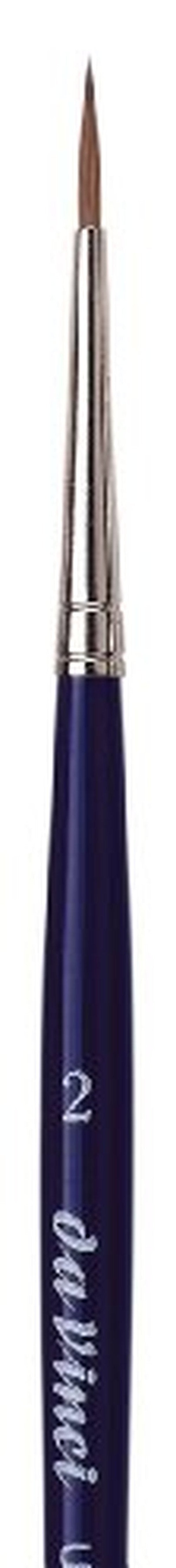 da Vinci Nails Series 15102 Acrylic Technique Nail Brush, Round Kolinsky Red Sable with Lacquered Handle, Size 14