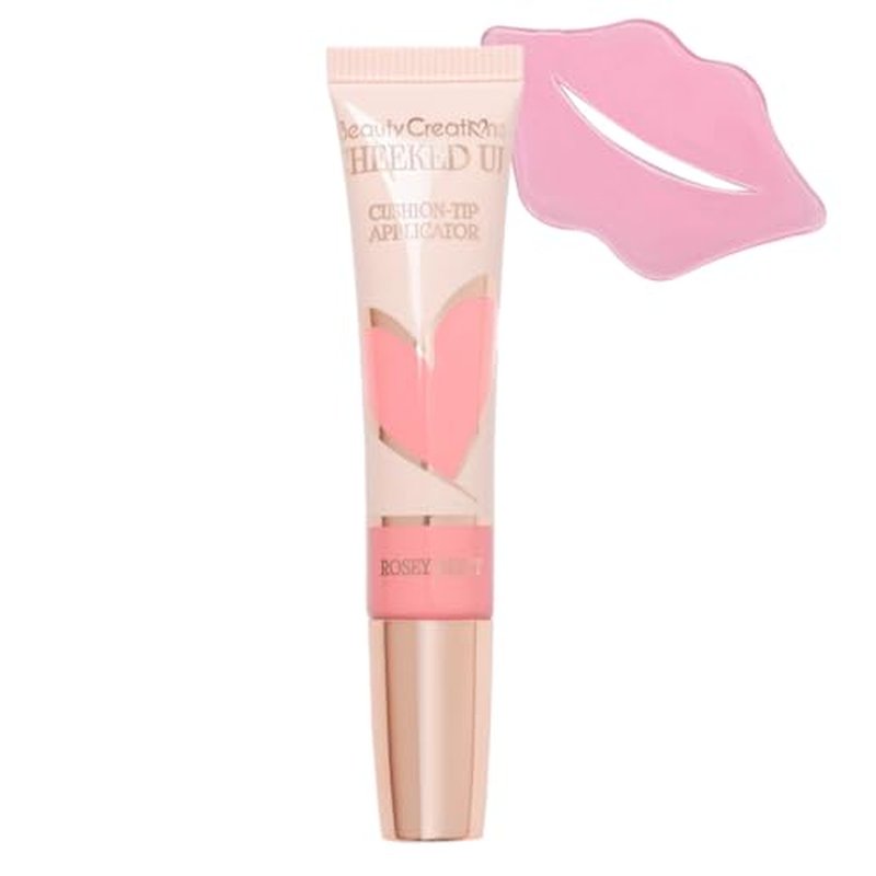 Glam Lux Beauty Bundle Beauty Creations Flawless Stay Liquid Blush Cheeked Up Dewy Blush Wand Natural Glow Lightweight Non-Greasy Blendable Lasts all Day w/Collagen Lip Mask (Coral Cap, 12g)