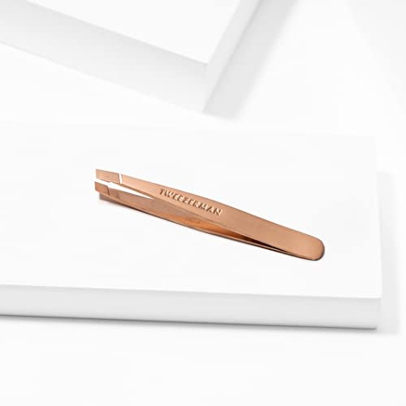 Tweezerman Magic All Around Mini Slant Tweezer - Tweezers for Eyebrows, Travel Tweezers for Eyebrows, Facial Hair, Ingrown Hair