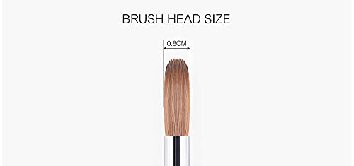 KADS 100% Kolinsky Sable Acrylic Brush Nail Brush for Acrylic Application Round Head Crimped Nail Art Brush Manicure Tool (14#)