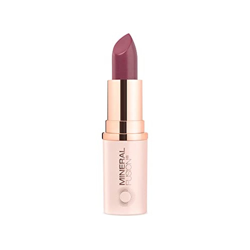 Mineral Fusion Lipstick, Vivid & Smudge-Free Lip Color with Avocado Oil, Cocoa Seed Butter & More, Long-Lasting Vegan Lipstick, FD&C Dye-Free, Cruelty-Free, Paraben-Free, Gluten Free, Kir Royale