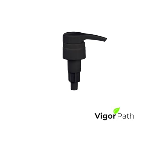 Universal Shampoo/Conditioner Dispenser Pump for Bottles, Leak Proof, Pump Top Fits 1 L/33.8 oz Bottles, 28/410 Neck Size, Black (Pack of 2)