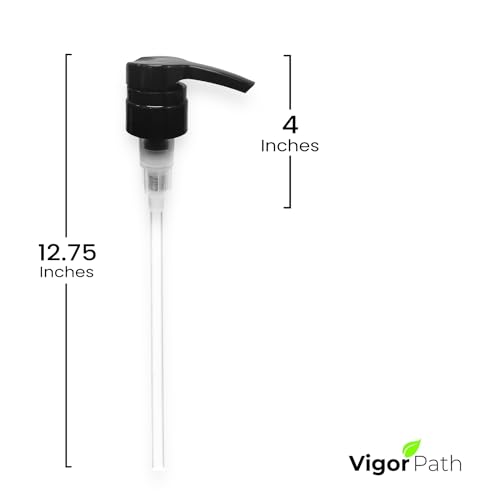 Universal Shampoo/Conditioner Dispenser Pump for Bottles, Leak Proof, Pump Top Fits 1 L/33.8 oz Bottles, 28/410 Neck Size, Black (Pack of 2)
