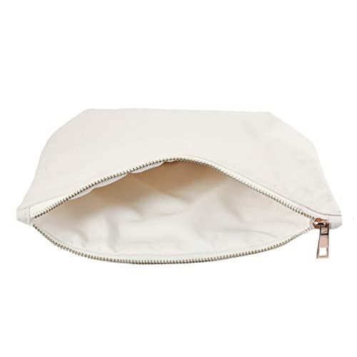 ELEGANTPARK Bride Gifts Bride Makeup Bag Wedding Bachelorette Party Cosmetic Bag Bridal Shower Gifts Canvas Gold Script