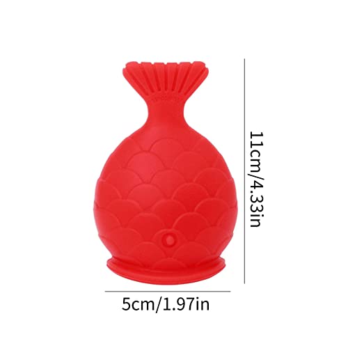 Yutdiery Red Fish Lip Plumper, Soft Silicone Fish Lip Plumper Tool, Natural Pout Mouth Device for Sexy Lip Beauty Mouth, Drop-Resistant and No Fading Lip Plumper Device (1PC)