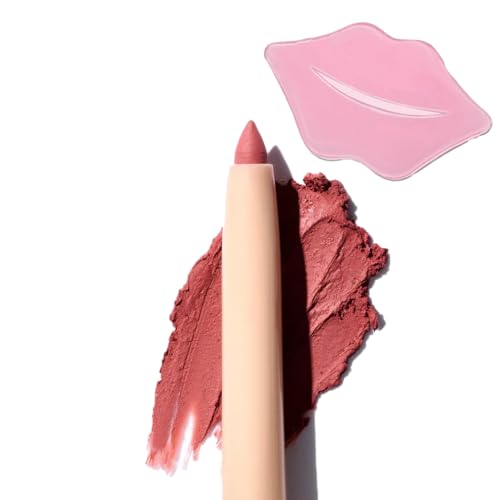 Glam Lux Beauty Bundle Beauty Creations Nude X Lip Liner Creamy Last All Day Flawless Application, Waterproof, Retractable Shaping & Sculpting, w/Collagen Lip Mask (Toxic, 1 Count)