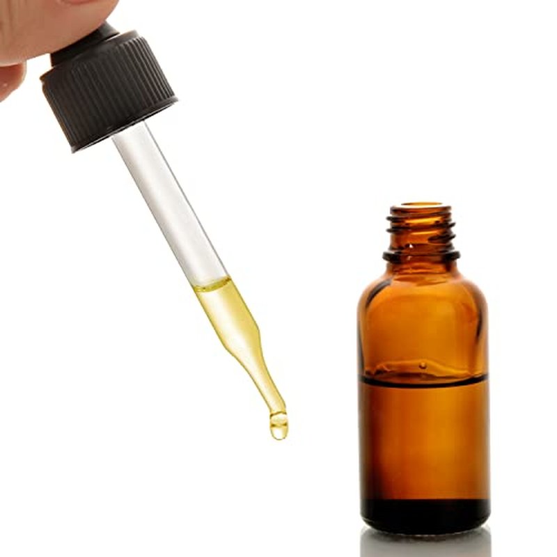 AOZITA 4 Pack, 2 oz Dropper Bottles with 1 Funnel & 4 Labels - 60ml Thick Dark Amber Glass Tincture Bottles with Eye Droppers - Leakproof Essential Oils Bottles for Health, Personal Care & Beauty