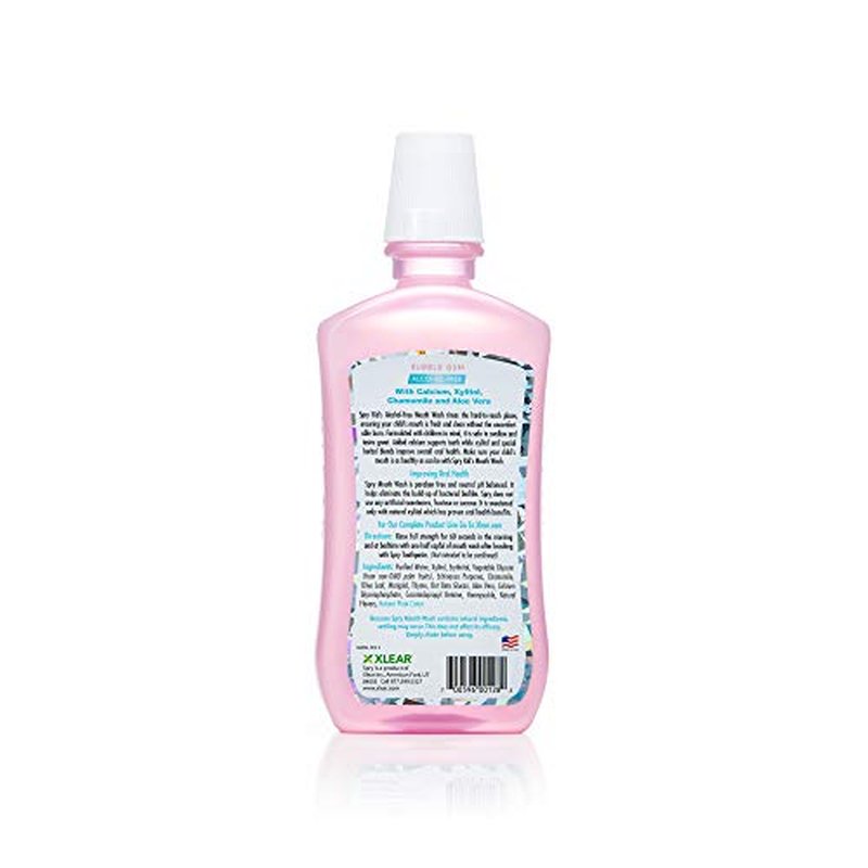 Spry Xylitol Mouthwash Fluoride Free with Enamel Support, Gentle, Natural Bubble Gum - 16 fl oz (Pack of 1)