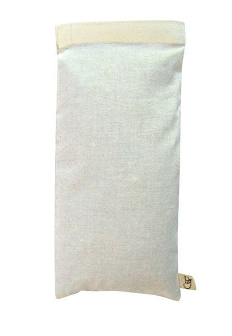 Aromatherapy Eye Pillow - 4.5 x 9 - Organic Lavender Chamomile Flax - Removable Washable Cotton Cover - Headache Relief Soothing spa Yoga Sleep - tan Beige Natural