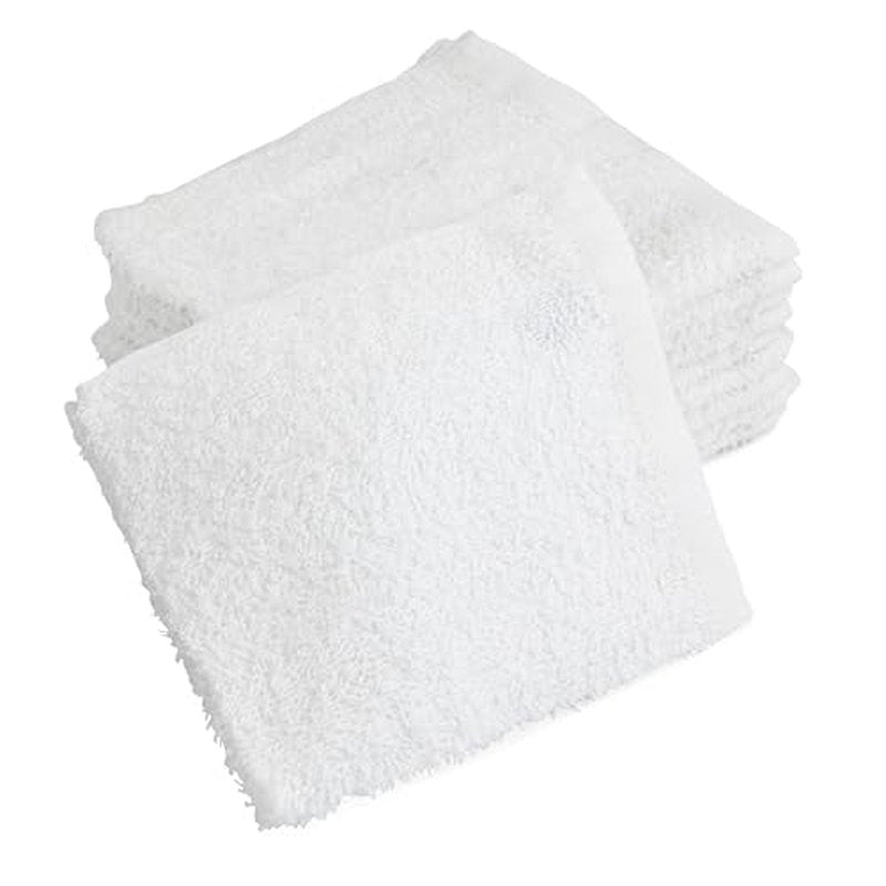 Crystal Ridge 100% Cotton Premium Wash Cloths, 12"x12", 10 Pack, Soft Feel, Absorbent Multipurpose Towels for Bathroom, Kitchen and Gym. Face & Body Washcloths, Bar Towels (10, Contemporary)