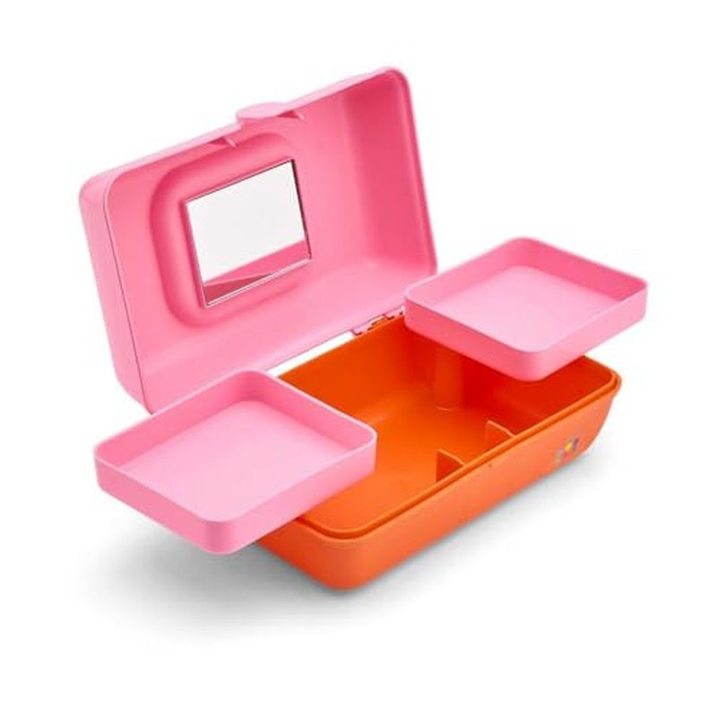 Caboodles Women's Pretty in Petite, Pink Over Orange Sparkle