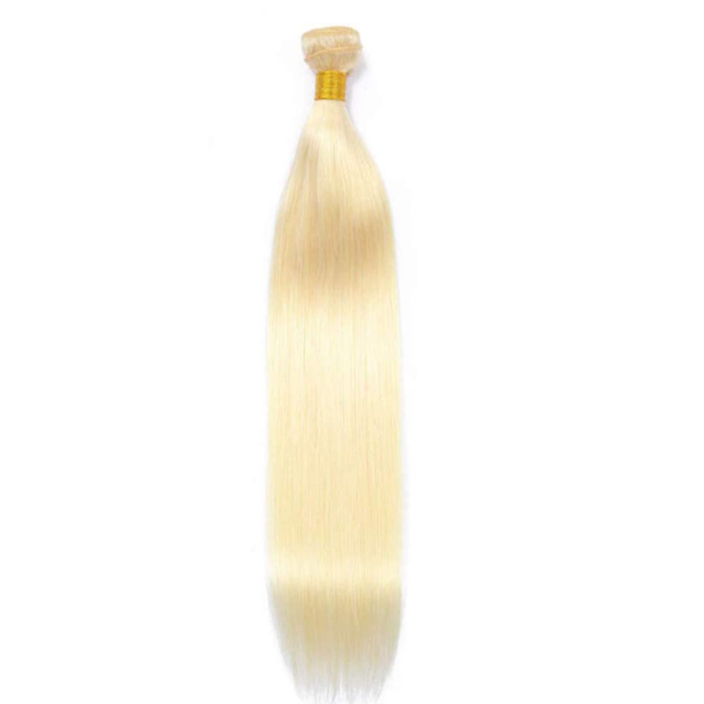 Blonde Bundles Human Hair 613 Straight Human Hair Bundles 22 Inch Brazilian Unprocessed Virgin Human Hair 1 Bundle Blonde Straight Bundles Hair Extensions 613 Bundles