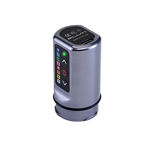 Microbeau - Flux S Wireless Tattoo Machine with 1 PowerBolt - Gunmetal - Machine Tattoo Pen for Microblading Lips & Eyeliner, Includes 1 Powerbolt Tattoo Battery Power Supply