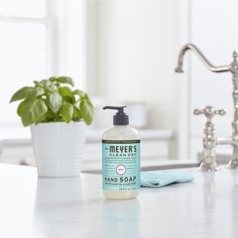 Mrs. Meyer's Liquid Hand Soap Variety, 1 Basil, 1 Snowdrop Hand Soap, 1 CT