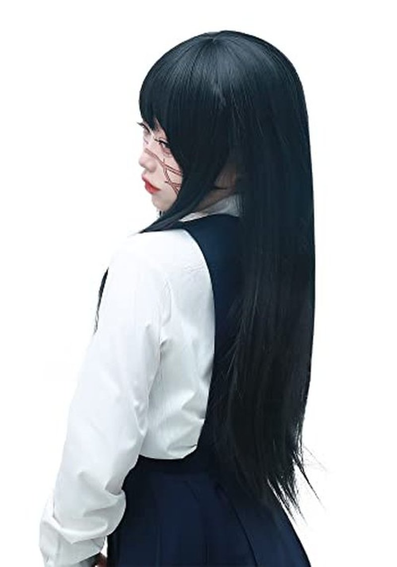 C-ZOFEK Cosplay Wig for Halloween Cosplay Costume (Black)