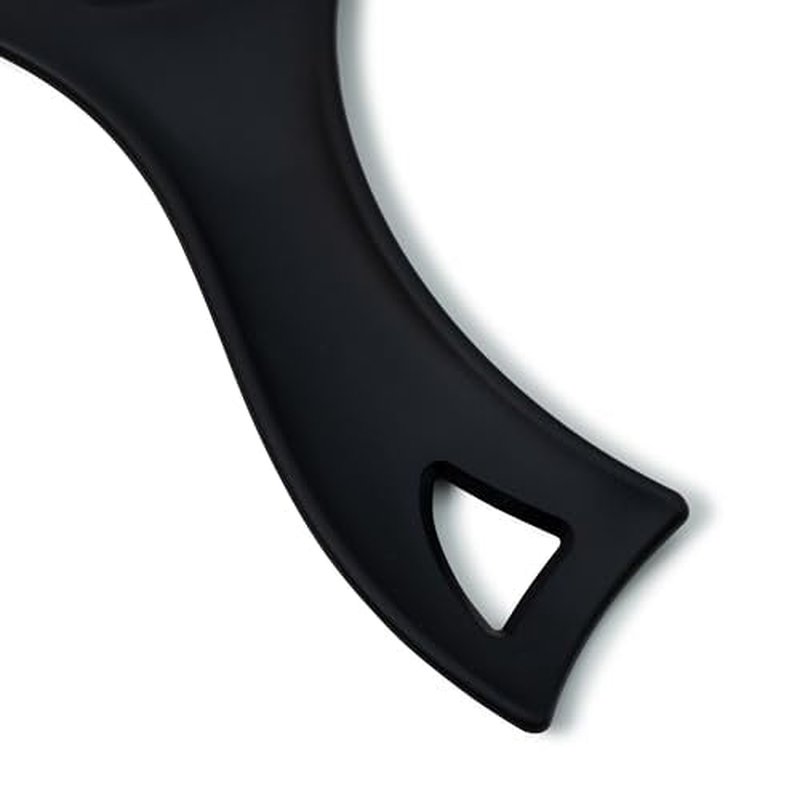Zadro Salon Professional Extra Large Hand Mirror with Handle, 10" W x 19" L, Multi-Purpose Oval Handheld Mirror with New Distortion-Free Reflection (1, White, Large (Pack of 1))
