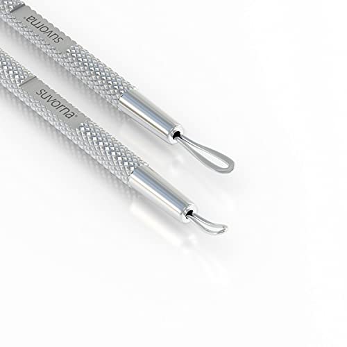 Suvorna White Head Remover for face Tool - Whitehead Extractor Tool - Nose Whitehead Remover Tool - Double Loop Whitehead Remover for face - White Head Remover for Nose