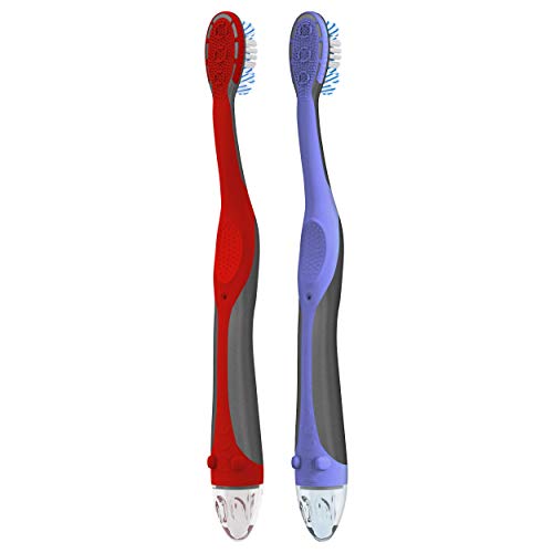 Colgate, 360 Optic White Sonic Battery Powered Vibrating Toothbrush Soft, 2 Count