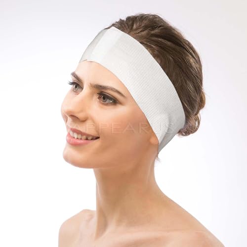 APPEARUS 100 Ct. Disposable Spa Facial Headbands with Convenient Closure (Black)