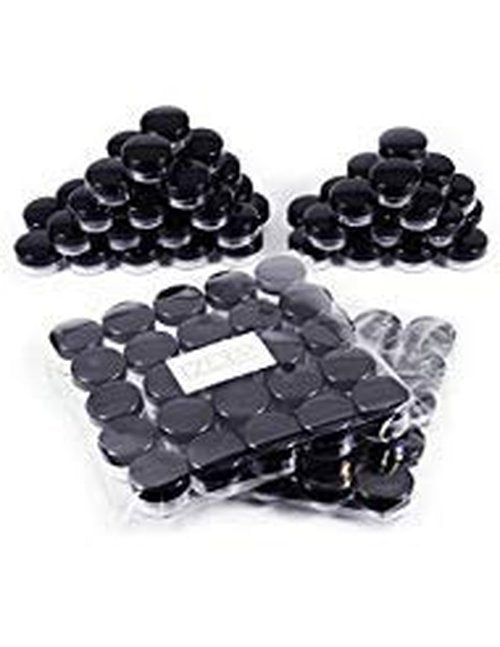 ZEJIA 3 Gram Sample Containers with Lids, 100 Count Tiny Sample Jars, 3ML Makeup Cosmetic Containers for Lip Balms, Lotion, Powder, Beauty Products(Black Lids)