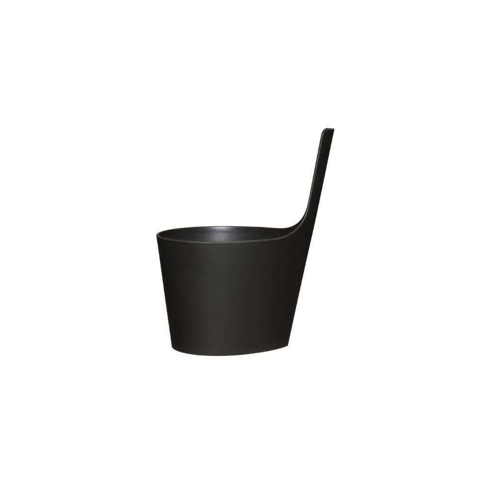 Rento Pisara Straight Handle Sauna Bucket, Sauna Bucket, Straight Handle, Recyclable Biocomposite, 5 Liters (Black)