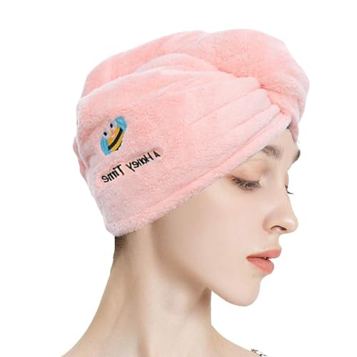 Thick Hair Drying Towels - Rapid Dry Microfiber Wrap for Long Curly Hair | Absorbent Turban for Women & Girls | Great for Bath & Shower