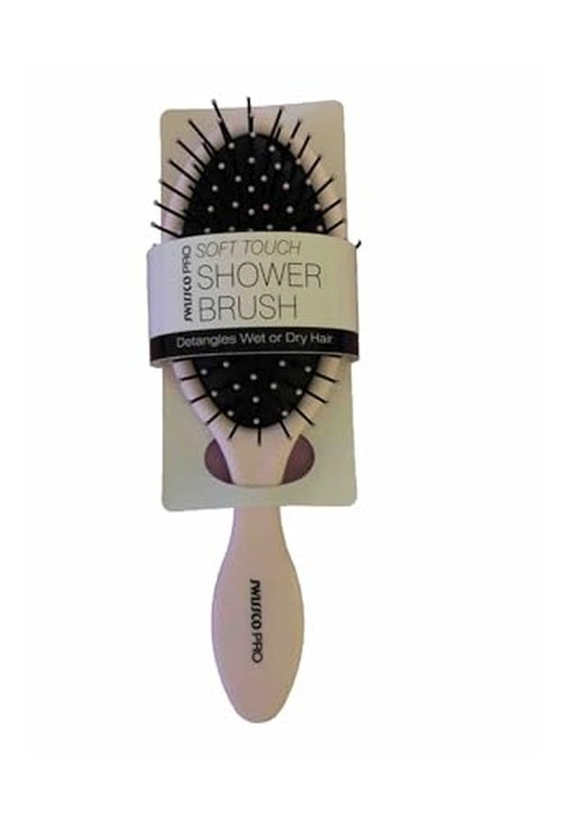 Swissco Pro Soft Touch Oval Shower Hair Brush (Black)