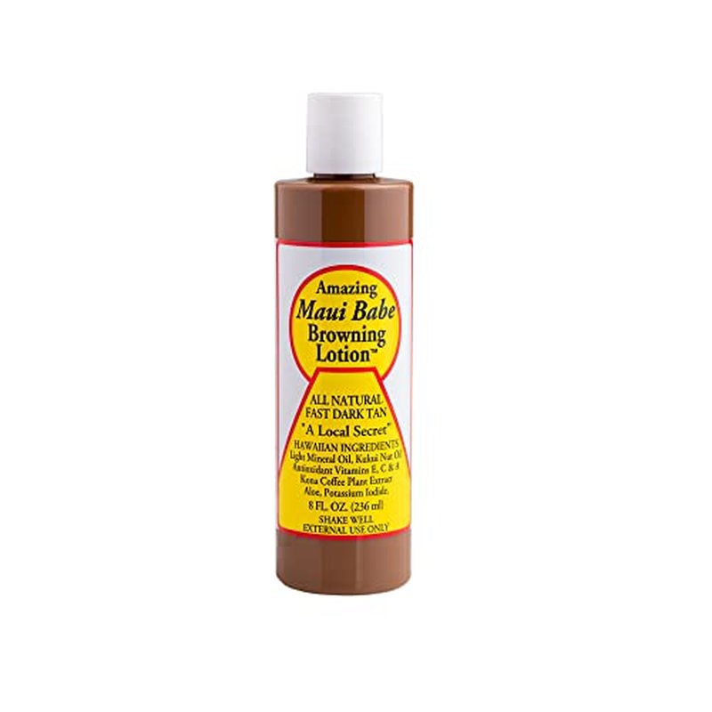 Maui Babe Browning Lotion 8 ounce - Tanning Lotion & Beach Abalone Anklet - Turtle, Flip Flop and Dolphin Adjustable Anklet - Maui Babe Suntan Lotion