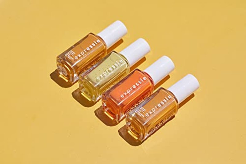 essie Expressie Nail Polish, Quick-Dry Electric Orange Nail Polish, Vegan, Bearer Of Rad News, 0.33 fl oz