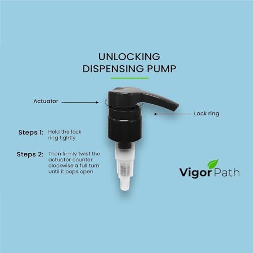 Universal Shampoo/Conditioner Dispenser Pump for Bottles, Leak Proof, Pump Top Fits 1 L/33.8 oz Bottles, 28/410 Neck Size, Black (Pack of 2)