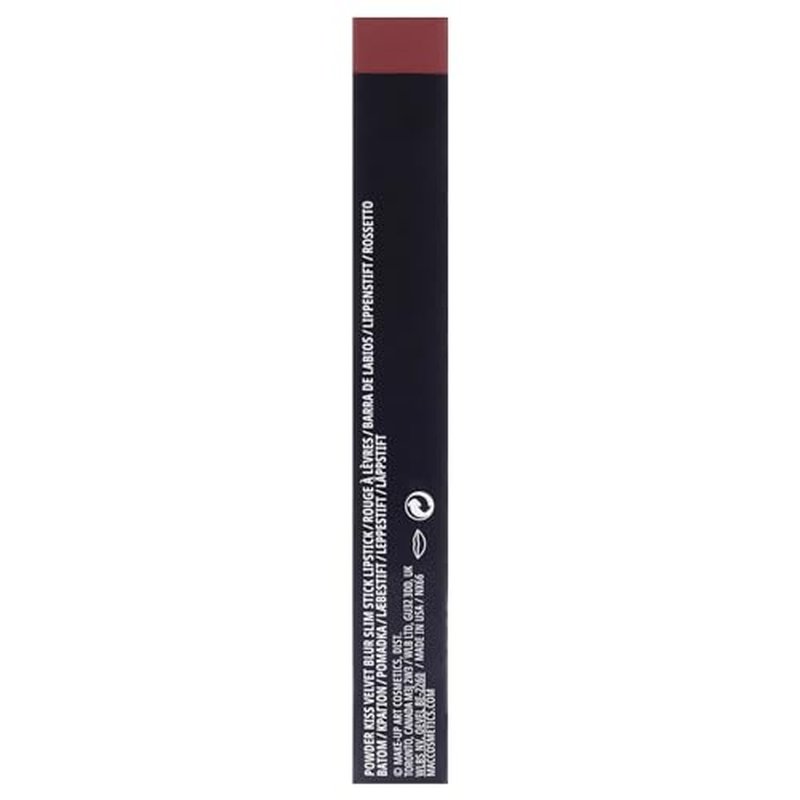 MAC Powder Kiss Velvet Blur Slim Stick - Brick Through for Women - 0.7 oz Lipstick