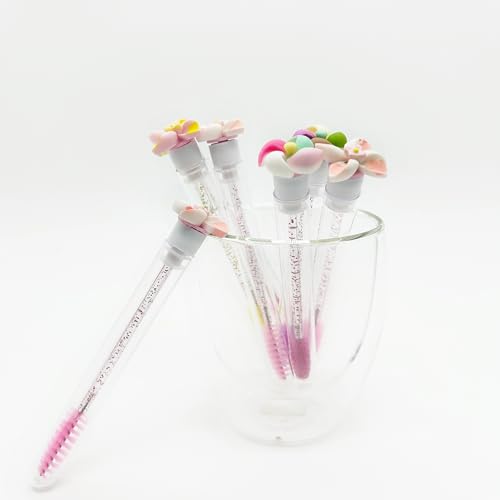 i-Laesh 7pcs Eyelash brush - Lash Wand Tube - Makeup tool Eyelash Extension supplies Diamond Mascara mix color (Twirling Windmill)