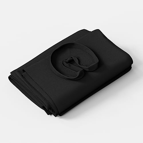 CLORIS Universal 3-Piece Massage Table Sheet Set Premium Soft Microfiber Includes Massage Table Cover, Fitted Sheet and Face Rest Cover - Black