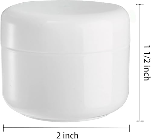 12 Pack 50G/50ML (1.7 oz) Cosmetic Jars, with Liners and Dome Lids, for Cosmetic Samples, Cream, Lotion (green)