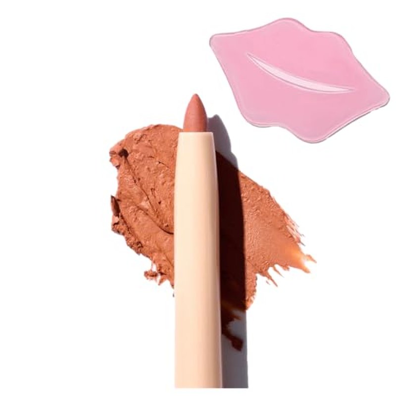 Glam Lux Beauty Bundle Beauty Creations Nude X Lip Liner Creamy Last All Day Flawless Application, Waterproof, Retractable Shaping & Sculpting, w/Collagen Lip Mask (On Your Mind, 1 Count)