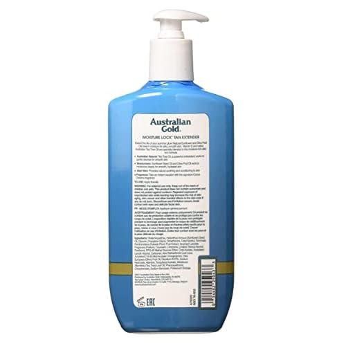 Australian Gold Moist Lock Tan Extender 16 Ounce Pump (Pack of 3)