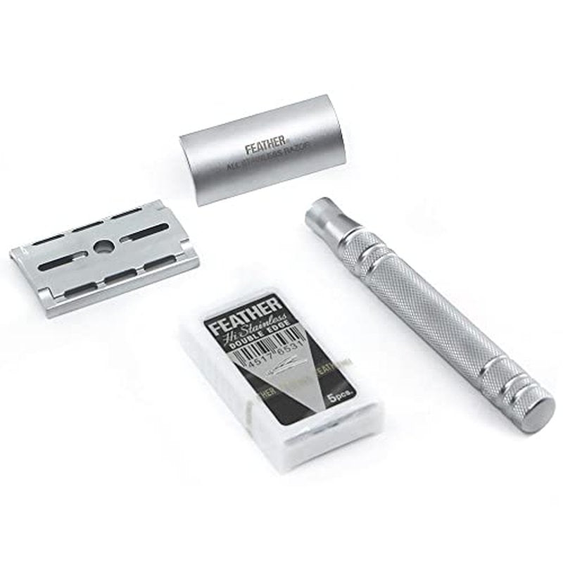 Feather Stainless Steel Double Edge Razor AS D2