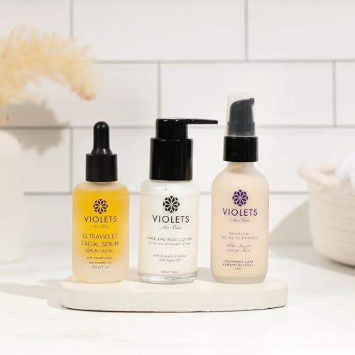 Violets are Blue¢ç Hydrating Face & Body Lotion with Argan, Avocado, Castor & Lavender Oil ? Natural Moisturizer for Dry, Sensitive Skin ? Vitamin A, D & E Rich ? Non-Greasy, Plant-Based Skincare 6.8oz