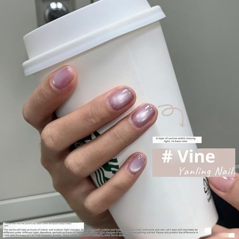 ADHERE Pre Rain Series Cat Eye Gel Nail Polish 1Pc Gel Polish Soak off Uv Lamp Holographic Magnetic Nail Polish for Nail Art Manicure Salon DIY at Home(ManMan