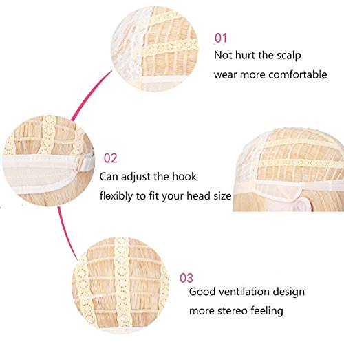 PATTNIUM Kids Blonde Wig Long Straight Wig Girls Wig Blonde Child Wig Heat Resistant Synthetic Wig with Wig Cap (Blonde)