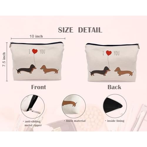 Dachshund Gifts: Makeup Bag, Wiener Dog Gifts for Women