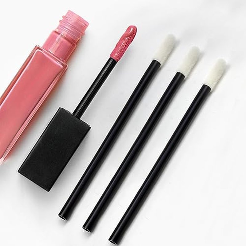 Lip Applicators Disposable 400 PCS - Black Disposable Lip Wands - Lip Brushes Disposable for Lipstick, Lip Gloss, Lip Balm - Disposable Makeup Applicator Kit