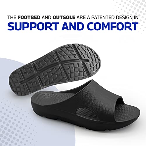 Pure Stride Therapeutic Slides, Orthotic Sandals for Plantar Fasciitis, Metatarsal and Heel Spurs, for Pain Relief and Arch Support of Feet