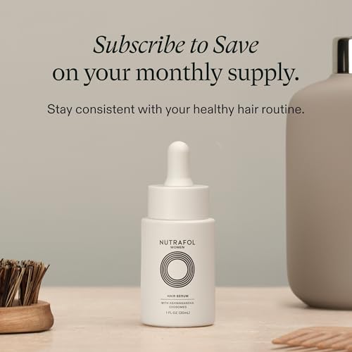 Nutrafol Women's Hair Serum, Supports Visibly Thicker and Stronger Hair, Vegan, Lightweight and Fast-Absorbing