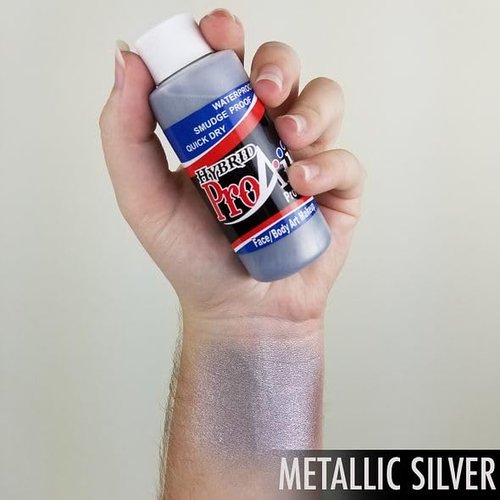 ProAiir Face and Body Painting Makeup - 2oz (60ml) Silver