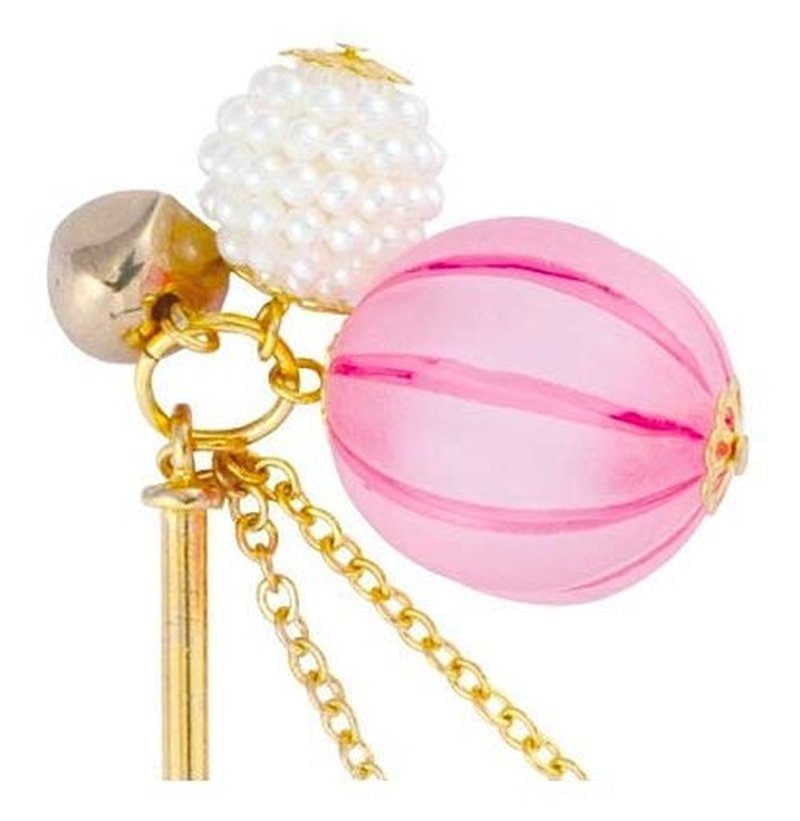 Hair Stick for Bun Kanzashi Metal Hair Pin, Japanese Style Hairpin Hair Chopsticks Hair accessory for women (Bubble ball/Pink)