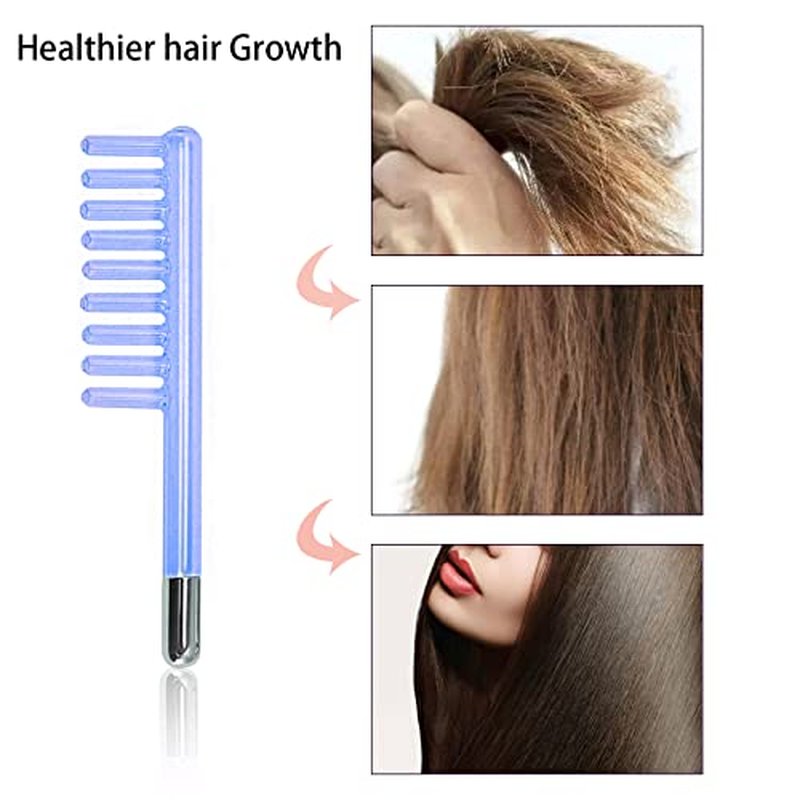 Electrode Wand Glass Tube Handheld Spare Parts for Hi Frequency Instrument Elitzia ETJX006AS (Blue Comb)