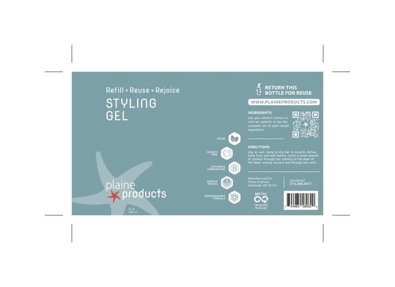 Eco-Friendly Refillable Styling Gel - 10 oz with Pump | Natural Hair Care Solution