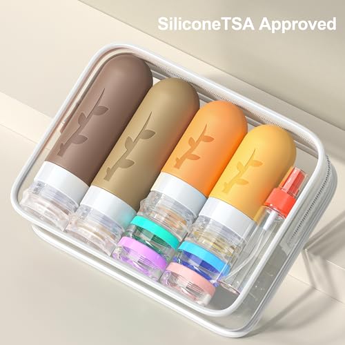 Travel Containers for Toiletries, 18pack TSA Approved Travel Size Containers for Toiletries,travel bottles for Toiletries,travel Jars or Personal Travel Essentials