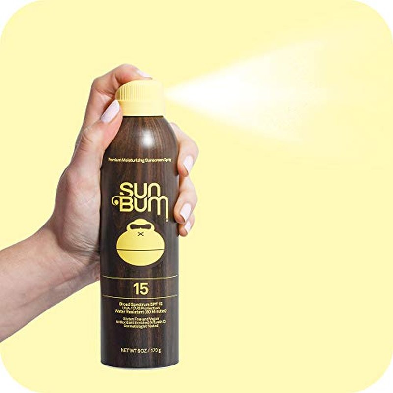 Sun Bum Original SPF 15 Sunscreen Spray |Vegan and Hawaii 104 Act Compliant (Octinoxate & Oxybenzone Free) Broad Spectrum Moisturizing UVA/UVB Sunscreen with Vitamin E | 6 oz